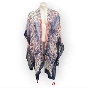 Cglcg boho kimono paisley shawl OS